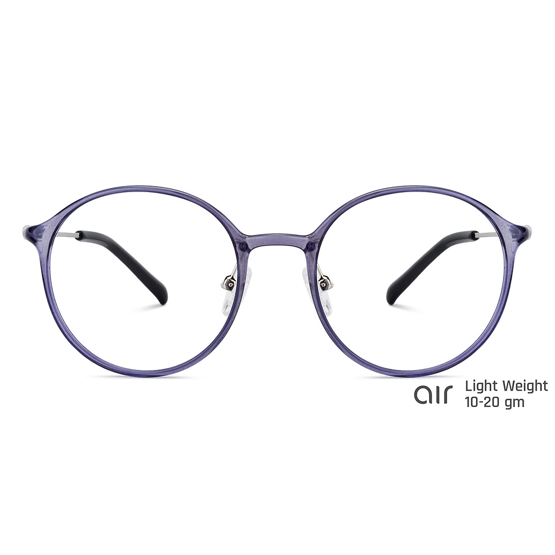 Lenskart Air Online Purple Transparent Full Rim Round left side