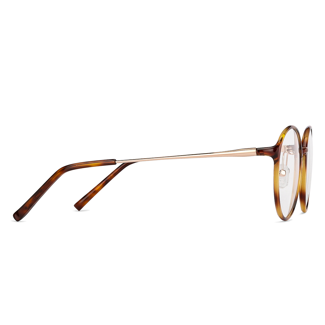 Lenskart Air Screen Glasses Light Brown Full Rim Round left side