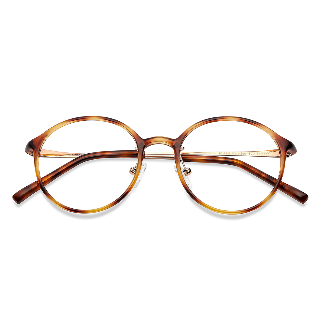 Lenskart Air Screen Glasses Light Brown Full Rim Round left side