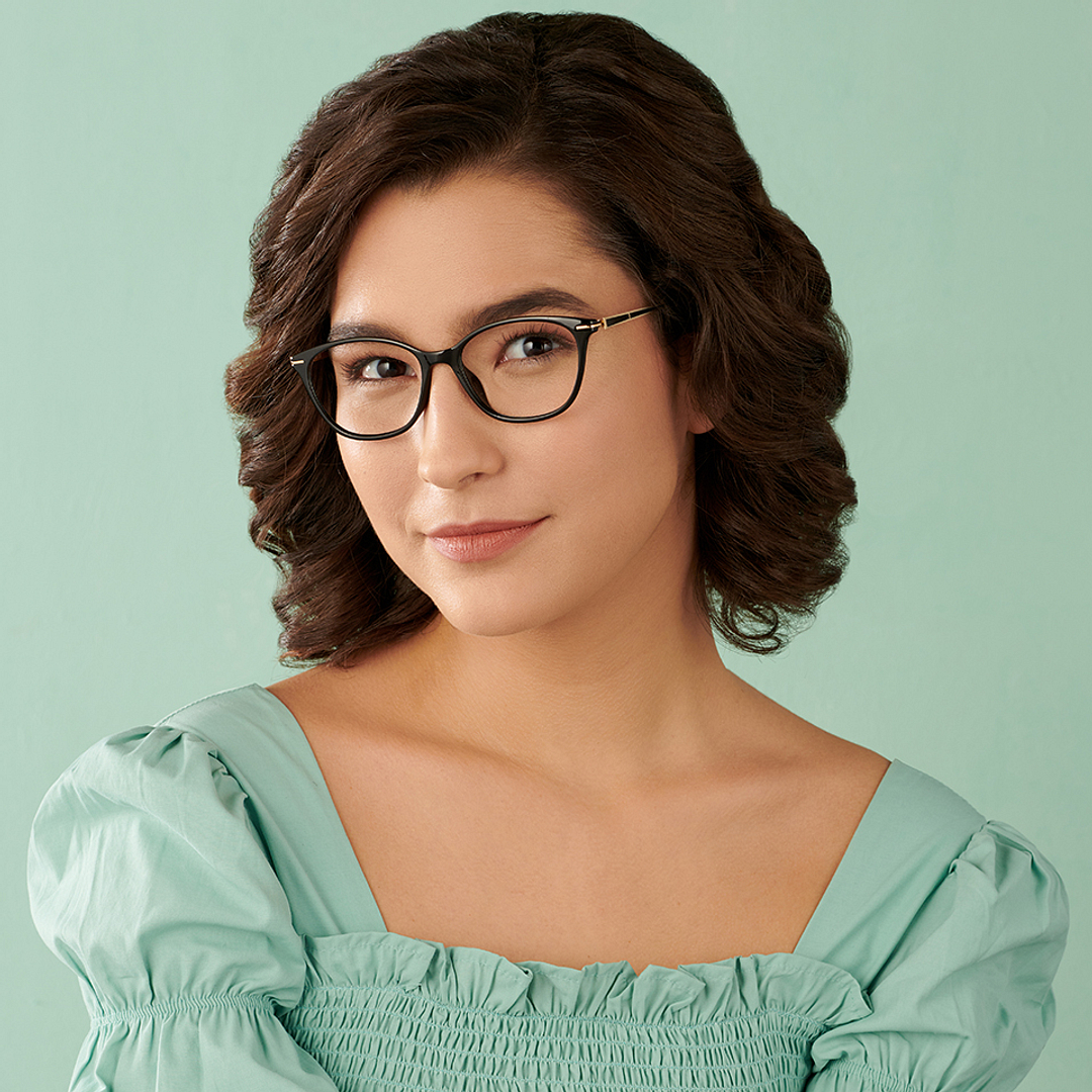 Lenskart Air Online Black Full Rim Cat Eye left side