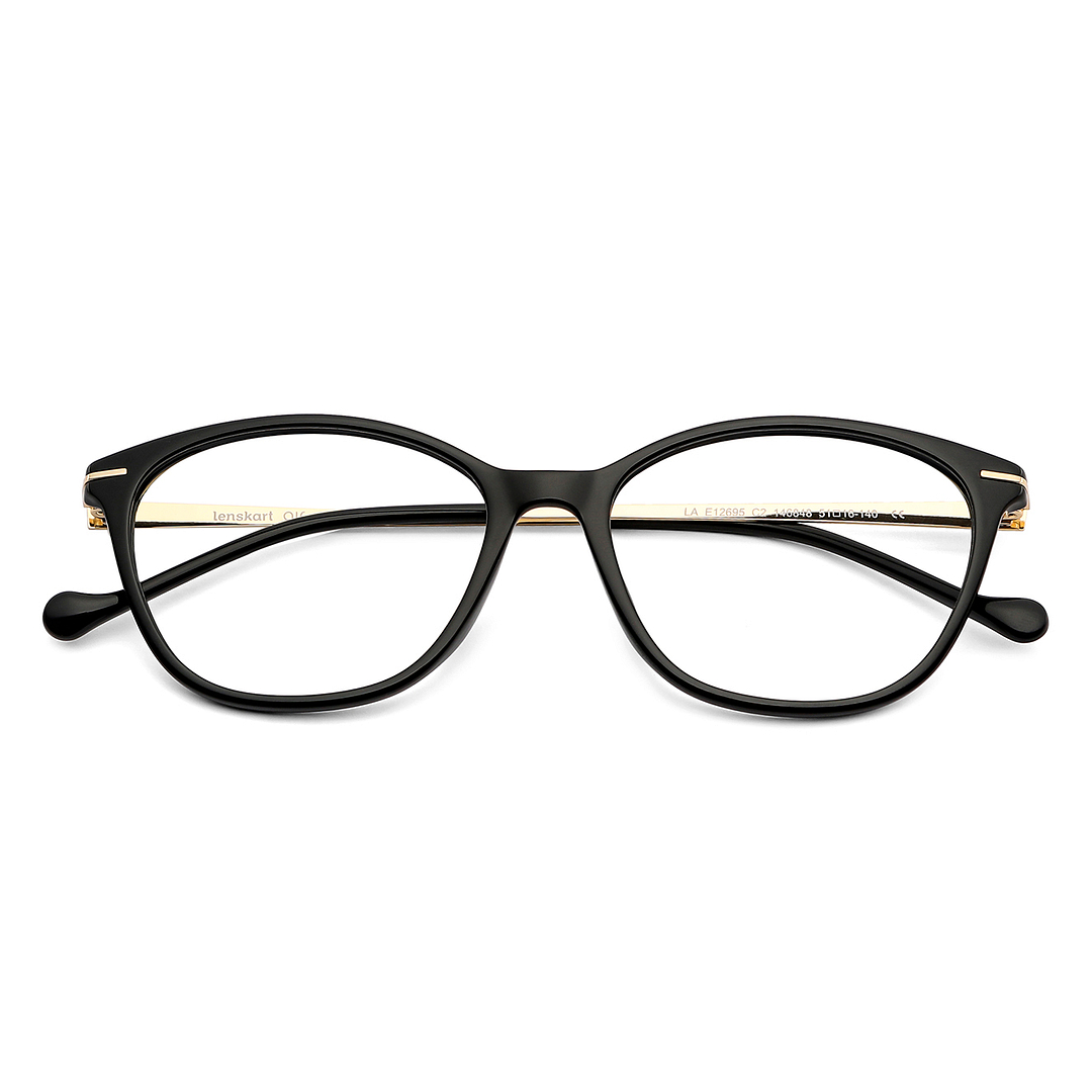 Lenskart Air Online Black Full Rim Cat Eye left side