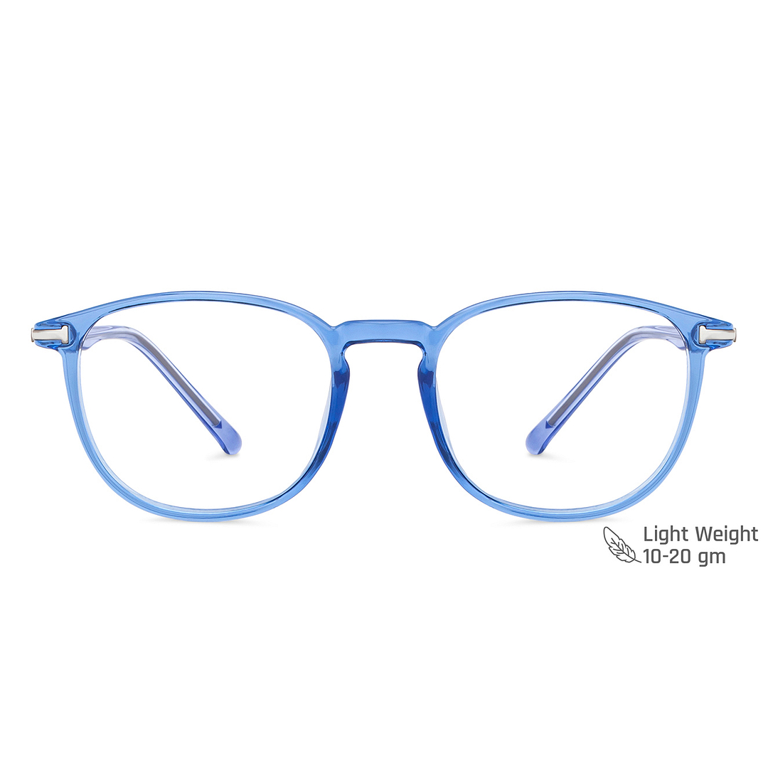 Lenskart Air Online Blue Transparent Full Rim Square left side