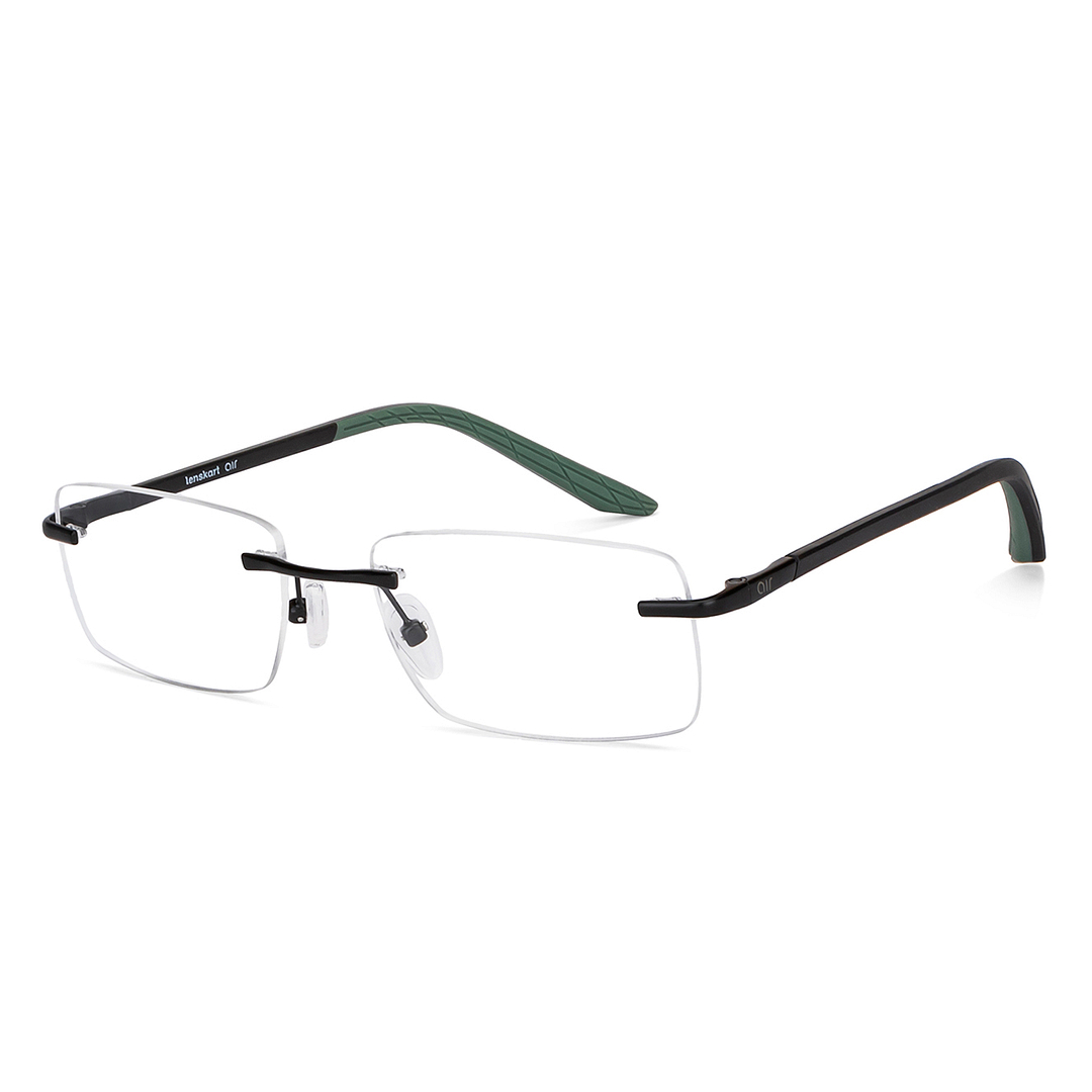 Lenskart Air Online Black Rimless Rectangle right side