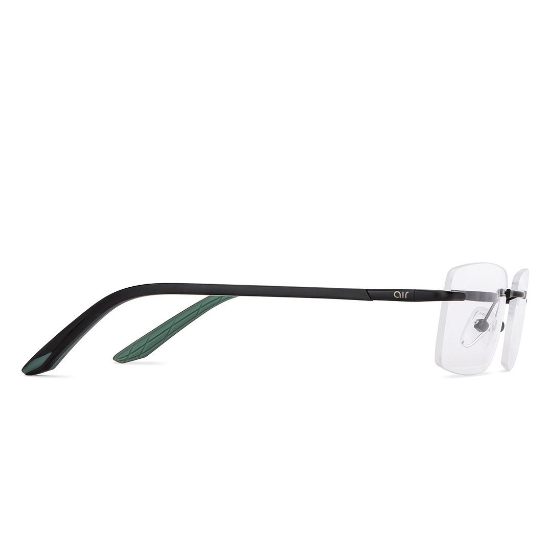 Lenskart Air Online Black Rimless Rectangle left side