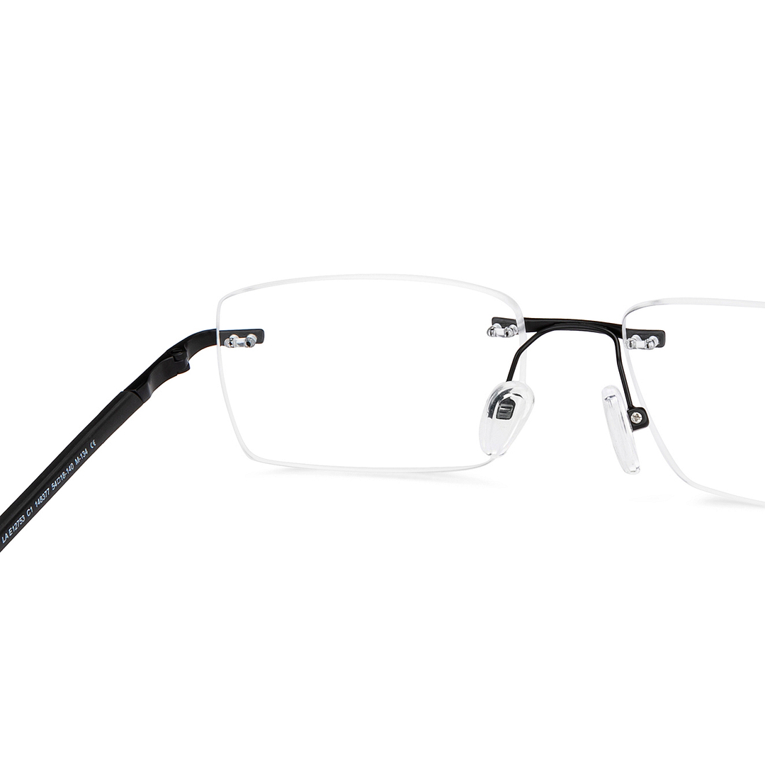 Lenskart Air Online Black Rimless Rectangle right side
