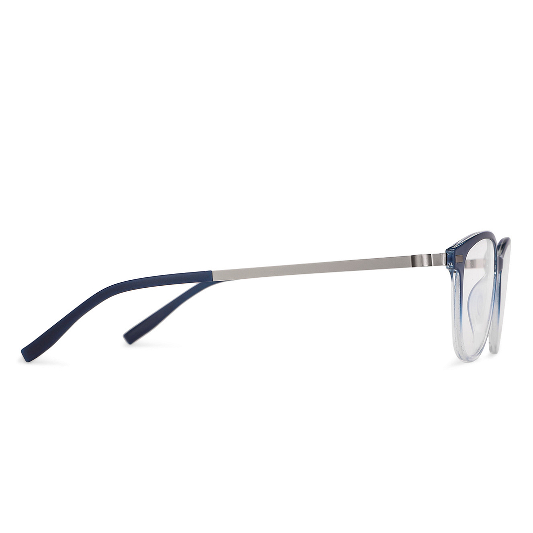 Lenskart Air Online Blue Transparent Full Rim Cat Eye left side