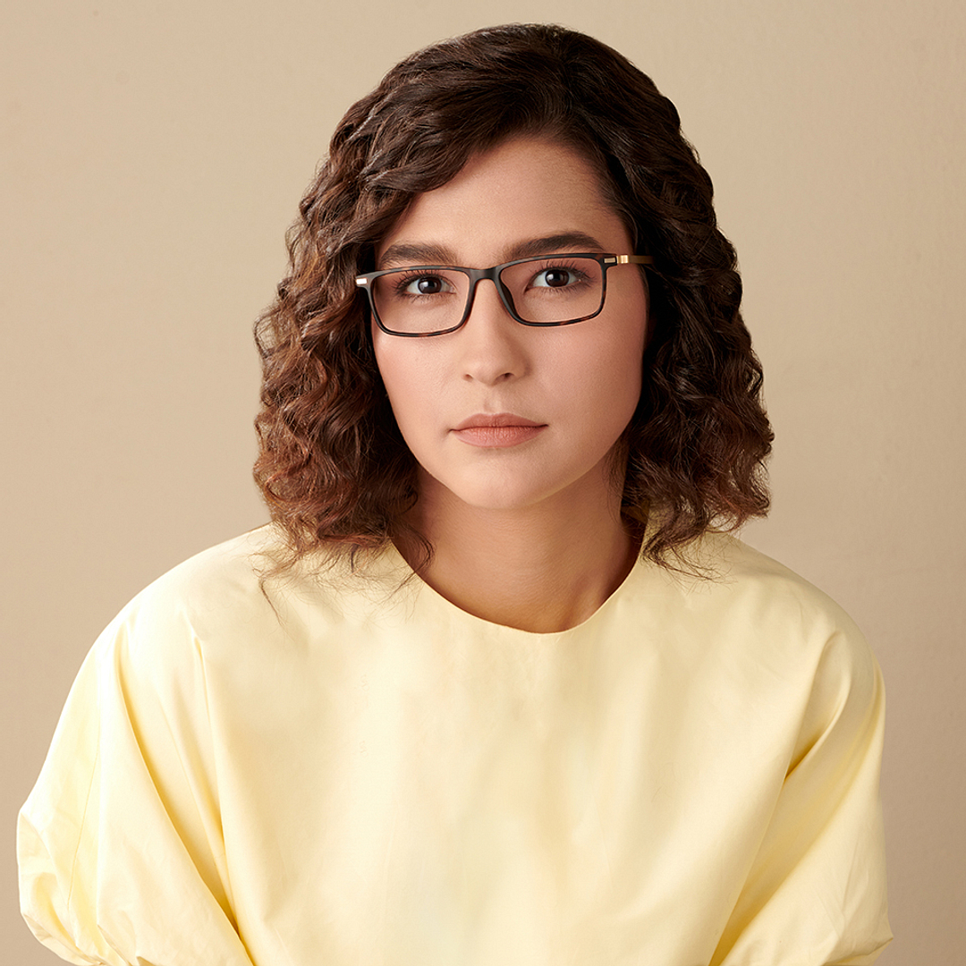 Lenskart Air Online Light Brown Full Rim Rectangle left side