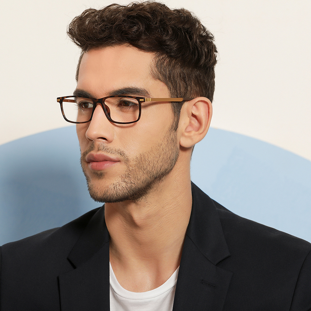 Lenskart Air Online Light Brown Full Rim Rectangle right side