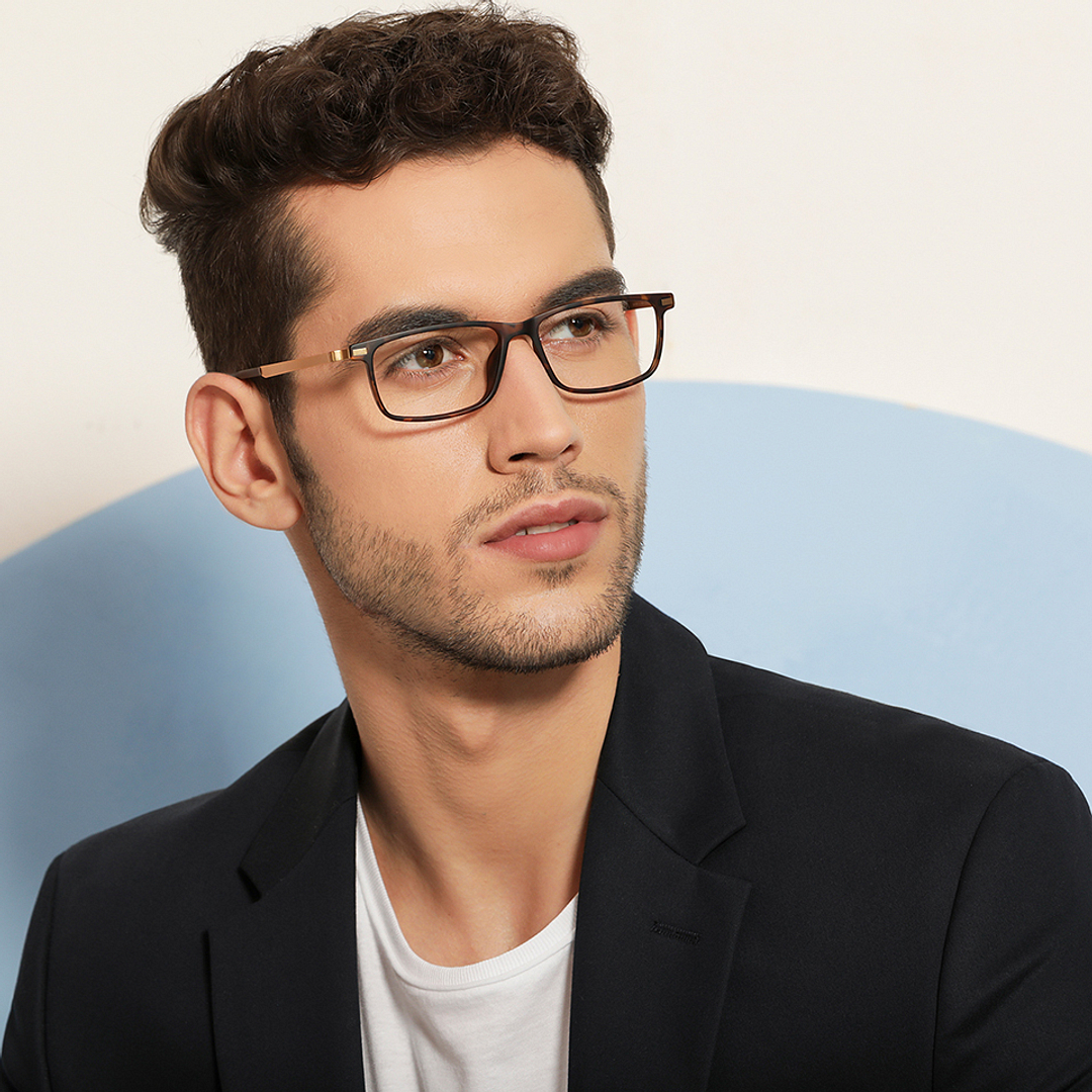 Lenskart Air Online Light Brown Full Rim Rectangle left side