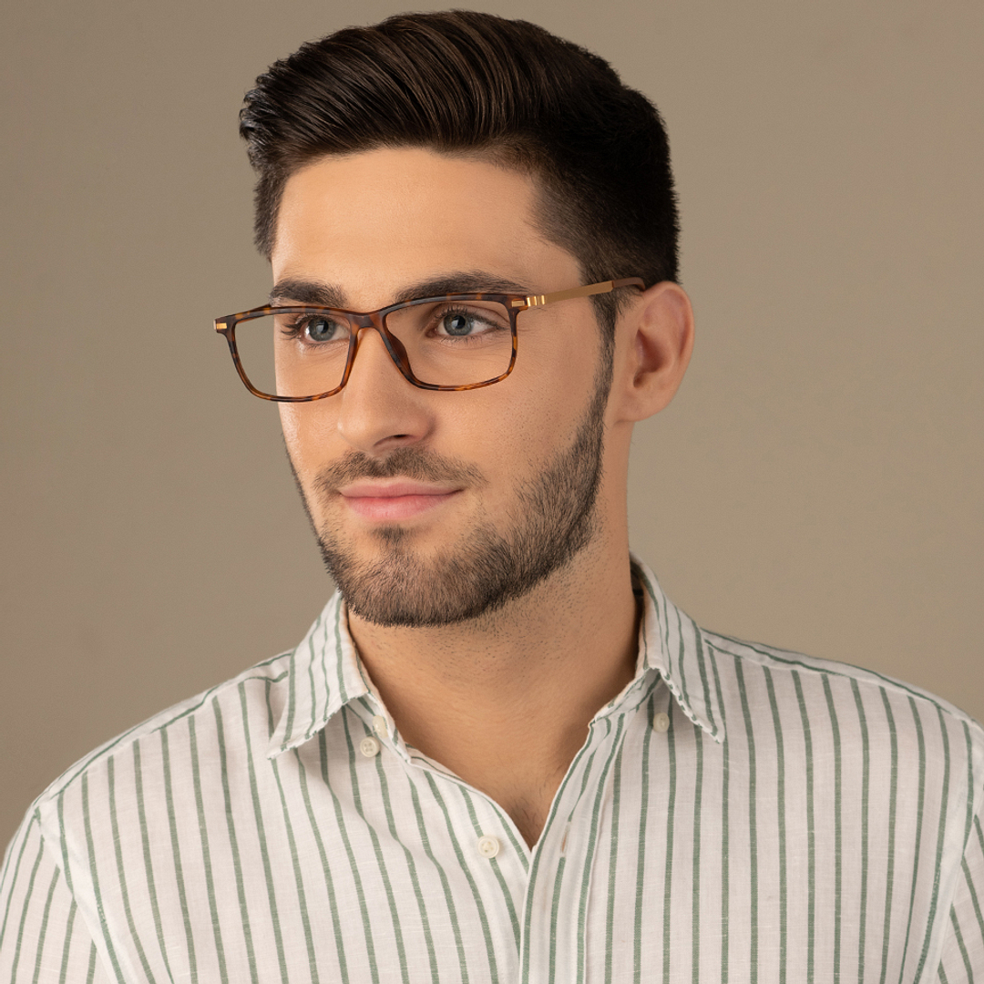 Lenskart Air Online Light Brown Full Rim Rectangle left side