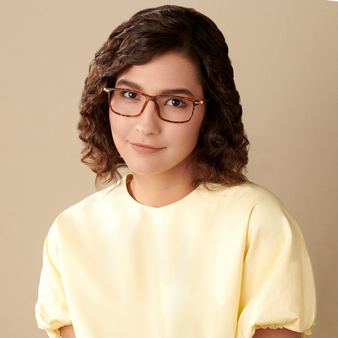 Lenskart Air Online Light Brown Full Rim Rectangle left side