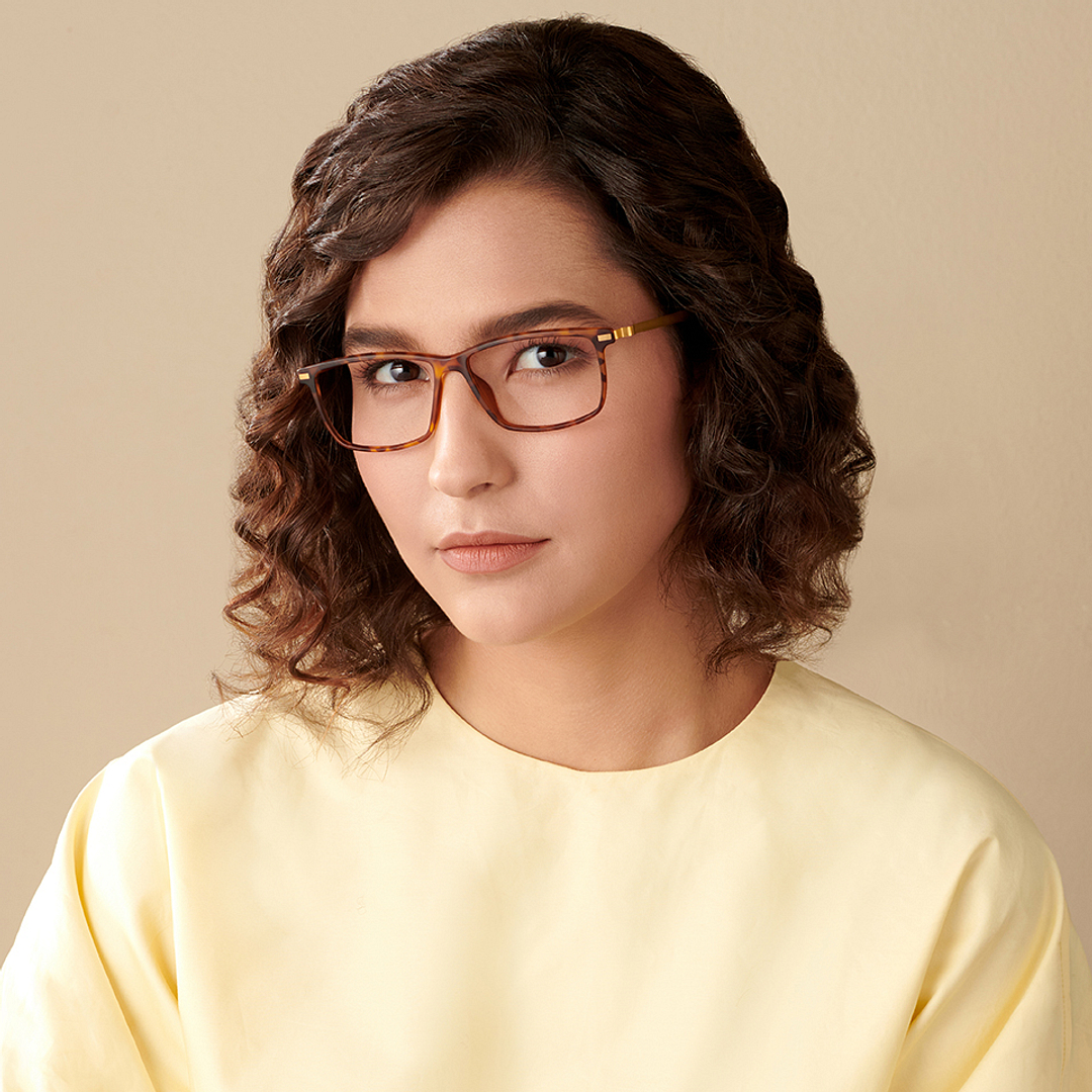 Lenskart Air Online Light Brown Full Rim Rectangle right side