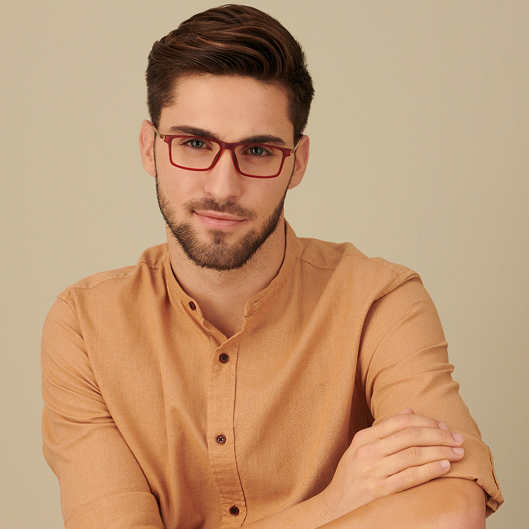 Lenskart Air Online Red Full Rim Rectangle right side