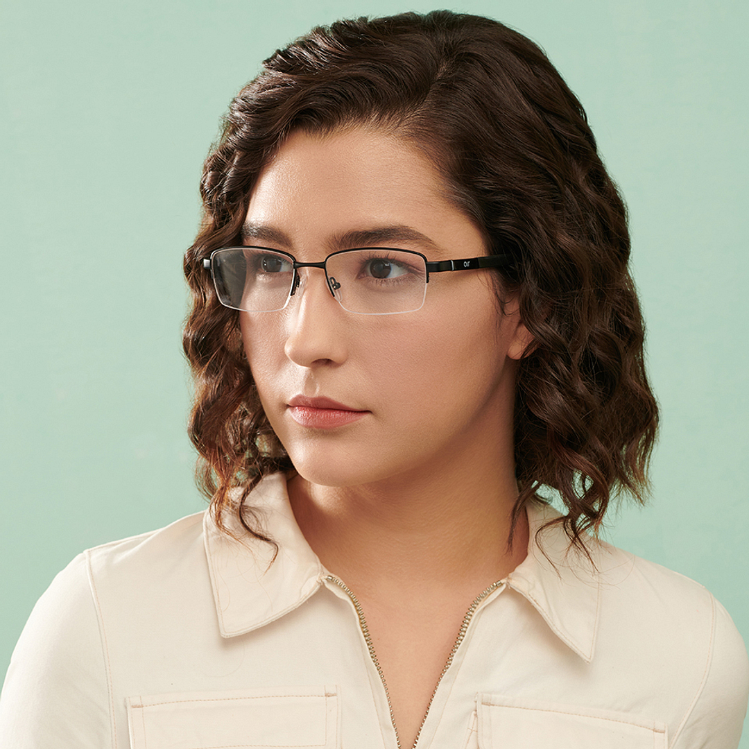 Lenskart Air Black Half Rim Rectangle right side