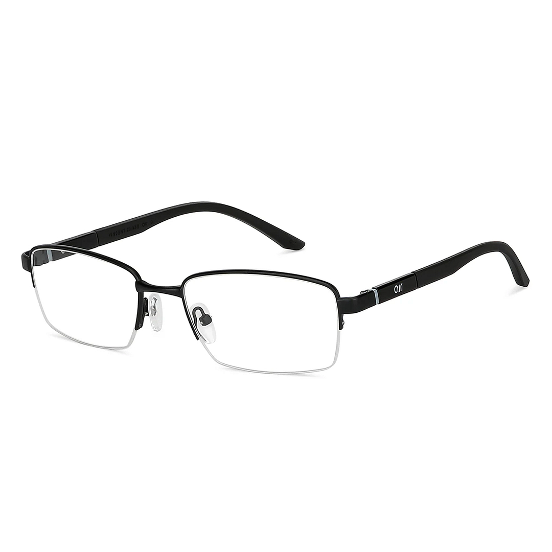 Lenskart Air Black Half Rim Rectangle left side