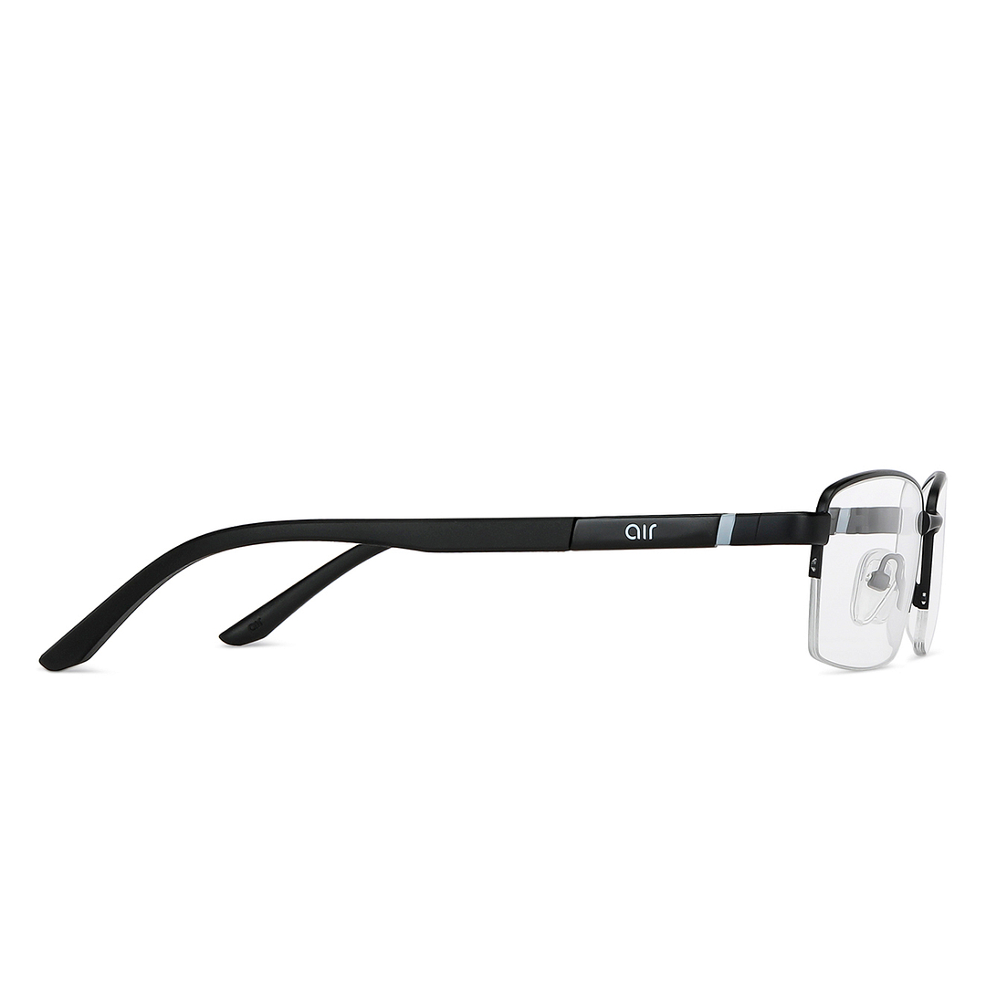 Lenskart Air Black Half Rim Rectangle left side