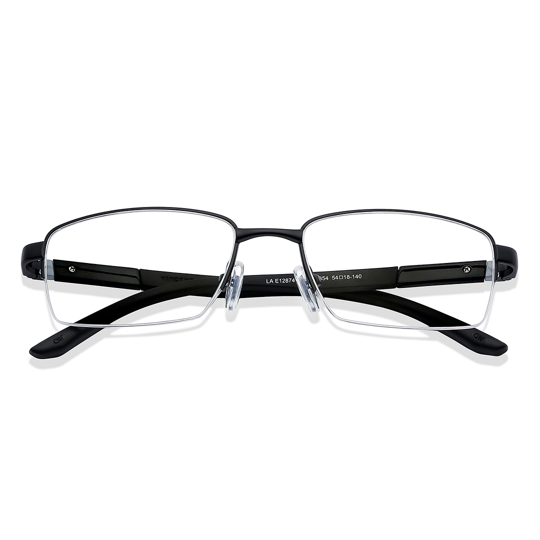 Lenskart Air Black Half Rim Rectangle left side