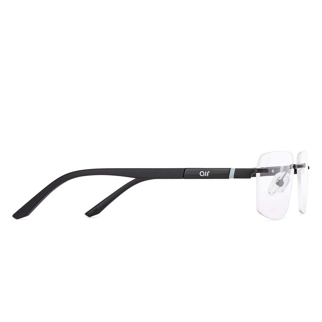 Lenskart Air Online Black Rimless Rectangle left side