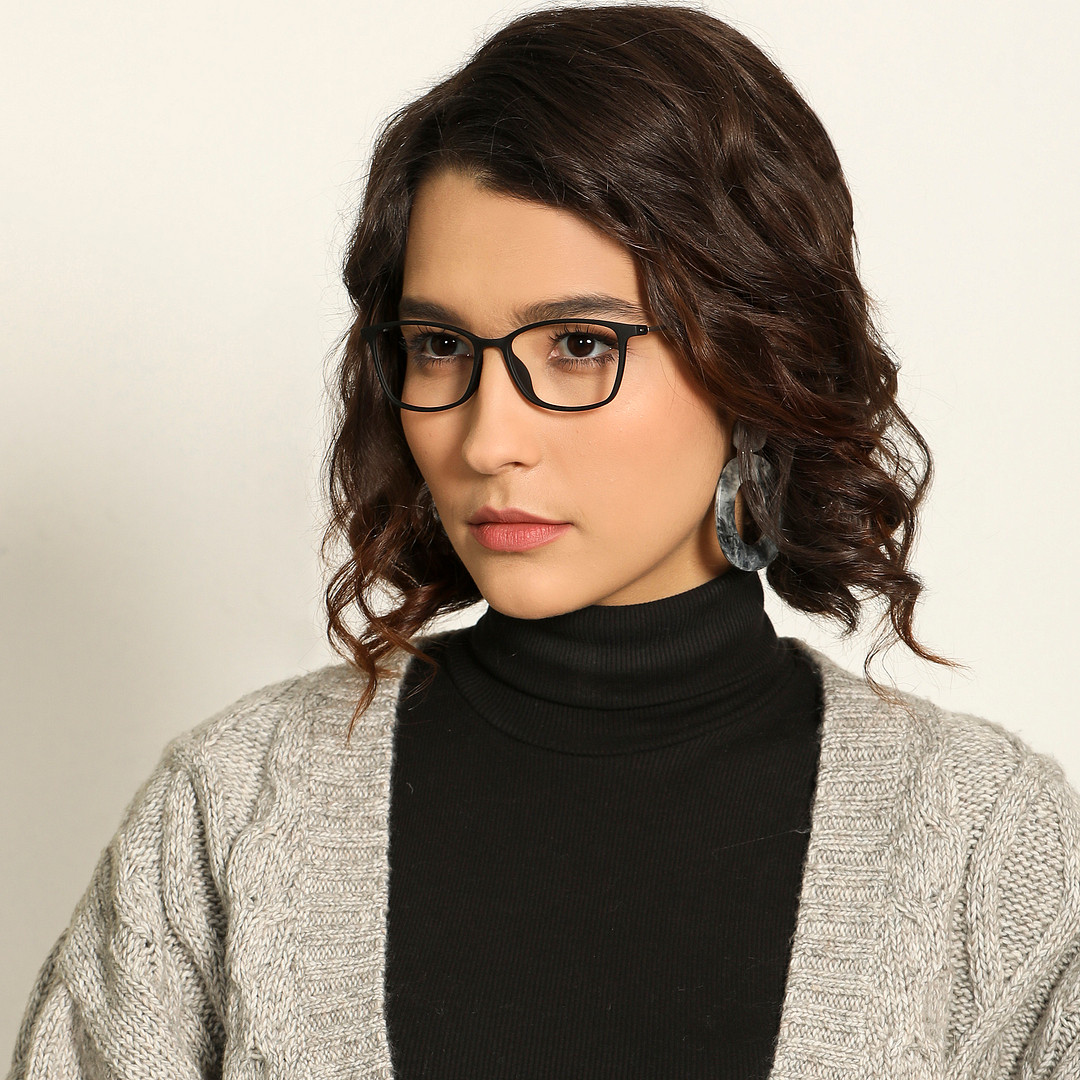 Lenskart Air Online Black Full Rim Square left side