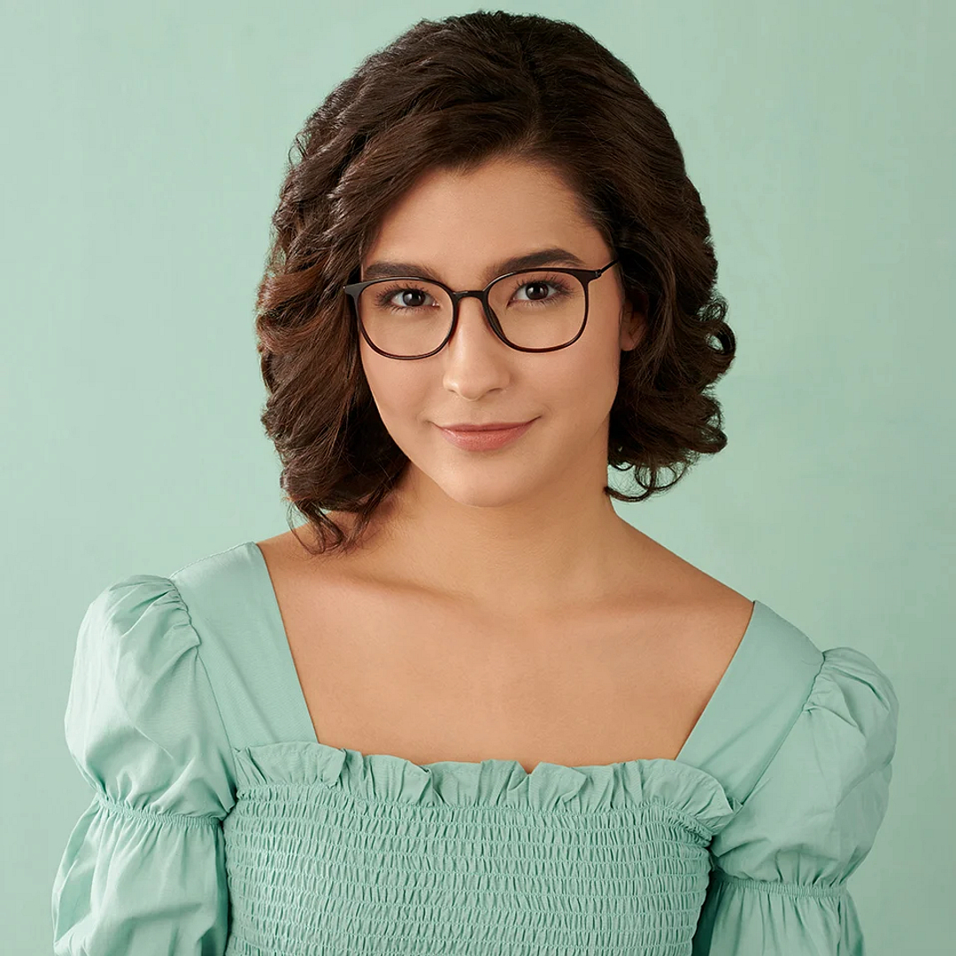 Lenskart Air Online Light Brown Full Rim Round left side