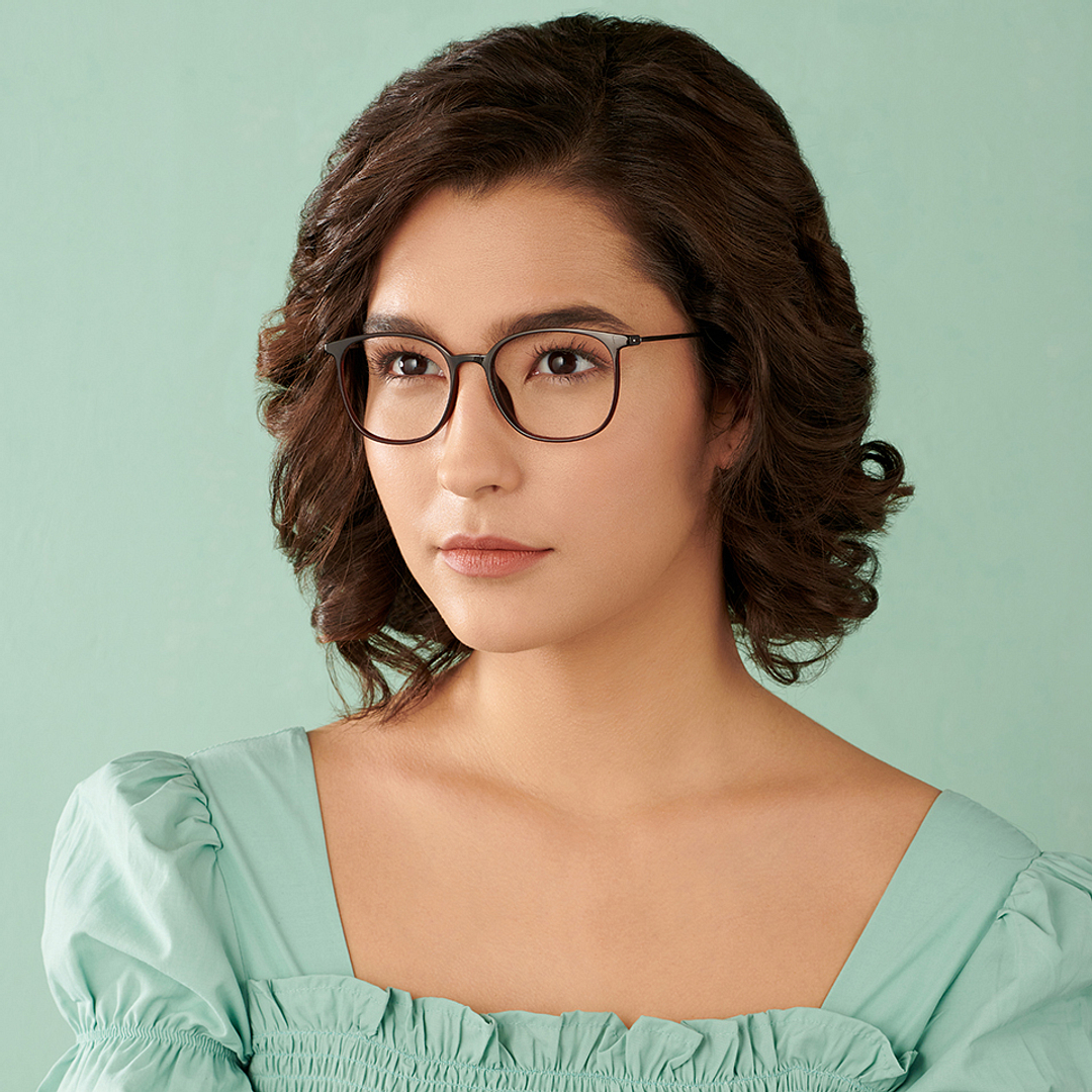 Lenskart Air Online Light Brown Full Rim Round right side