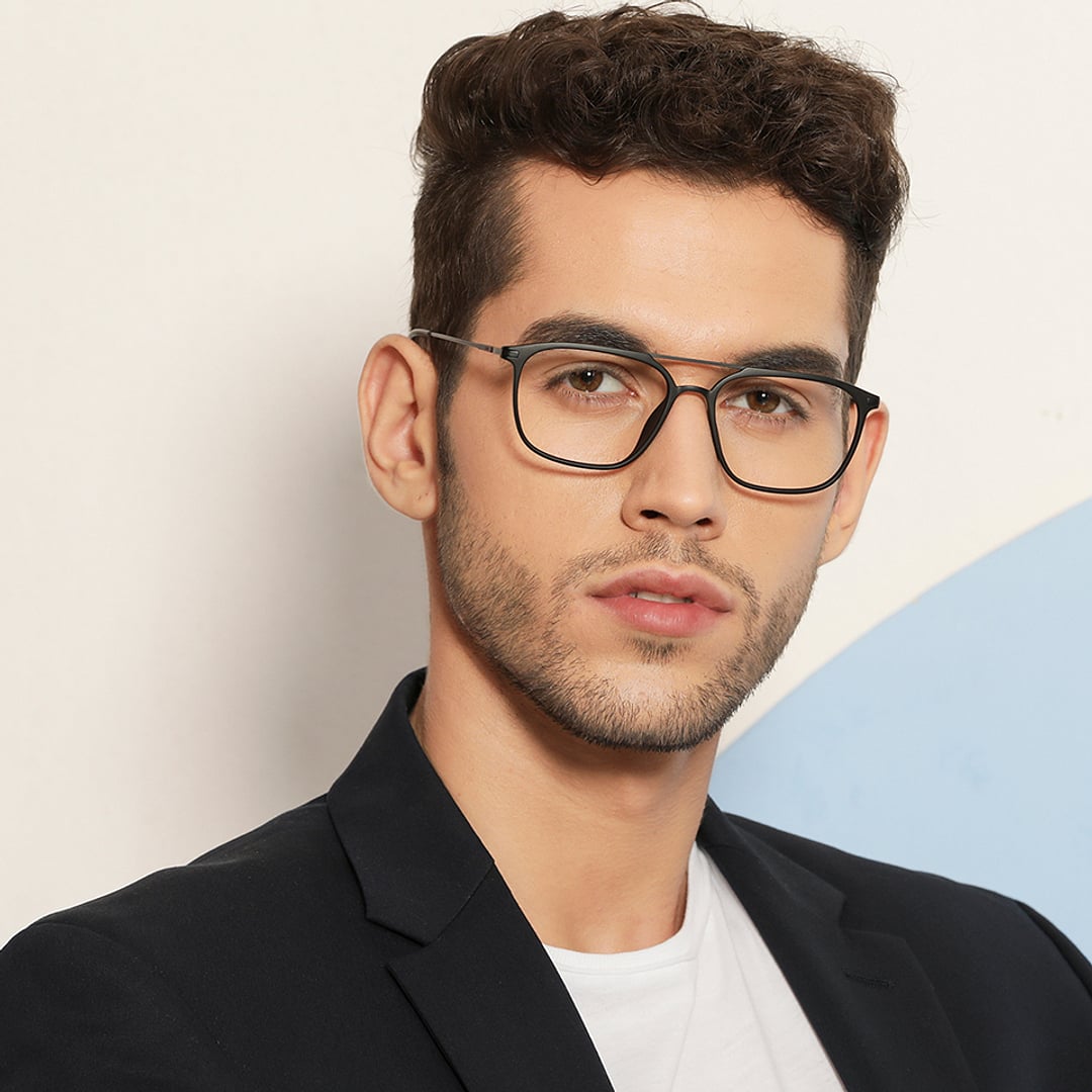 Lenskart Air Black Full Rim Square left side