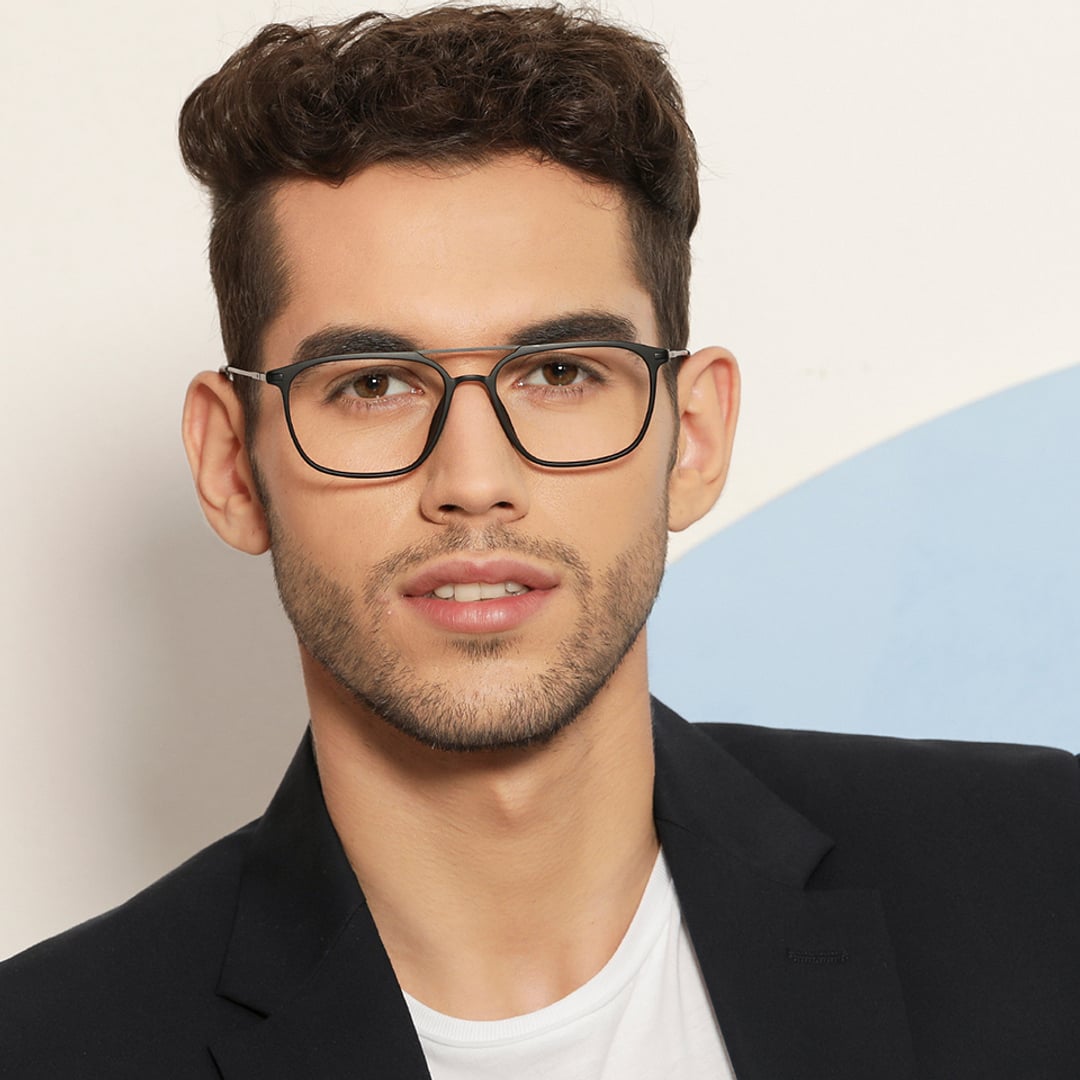 Lenskart Air Black Full Rim Square left side