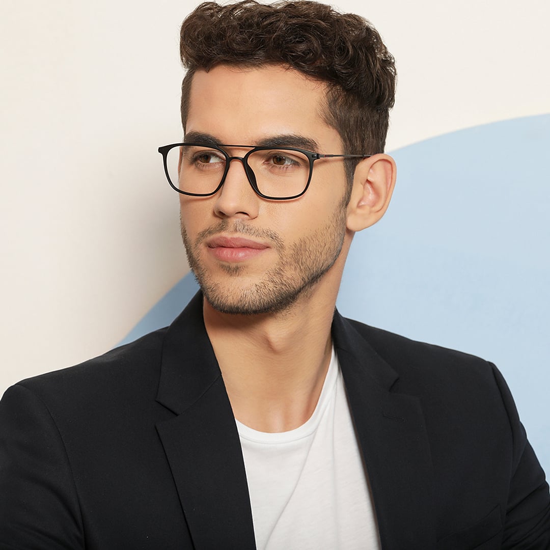 Lenskart Air Black Full Rim Square right side