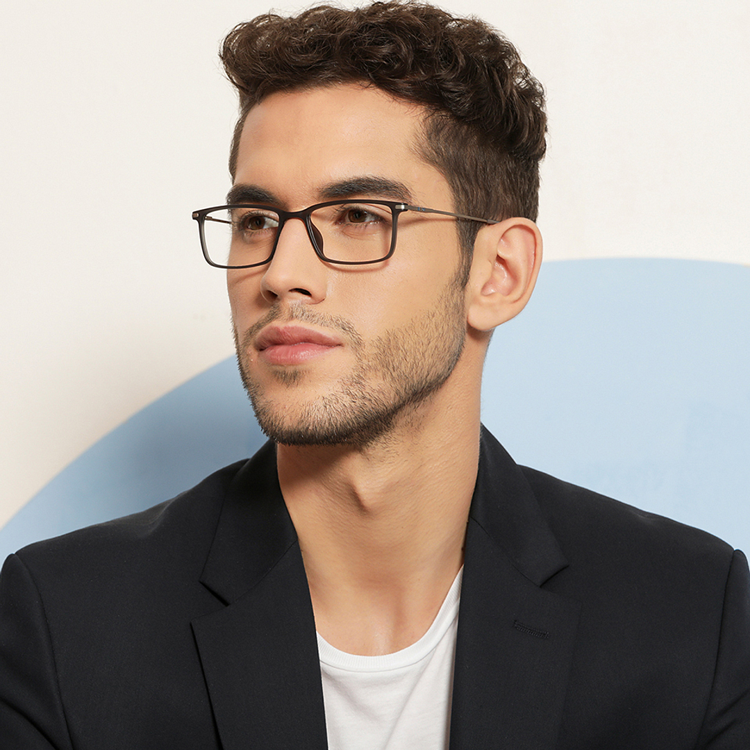 Lenskart Air Online Light Gray Full Rim Rectangle right side