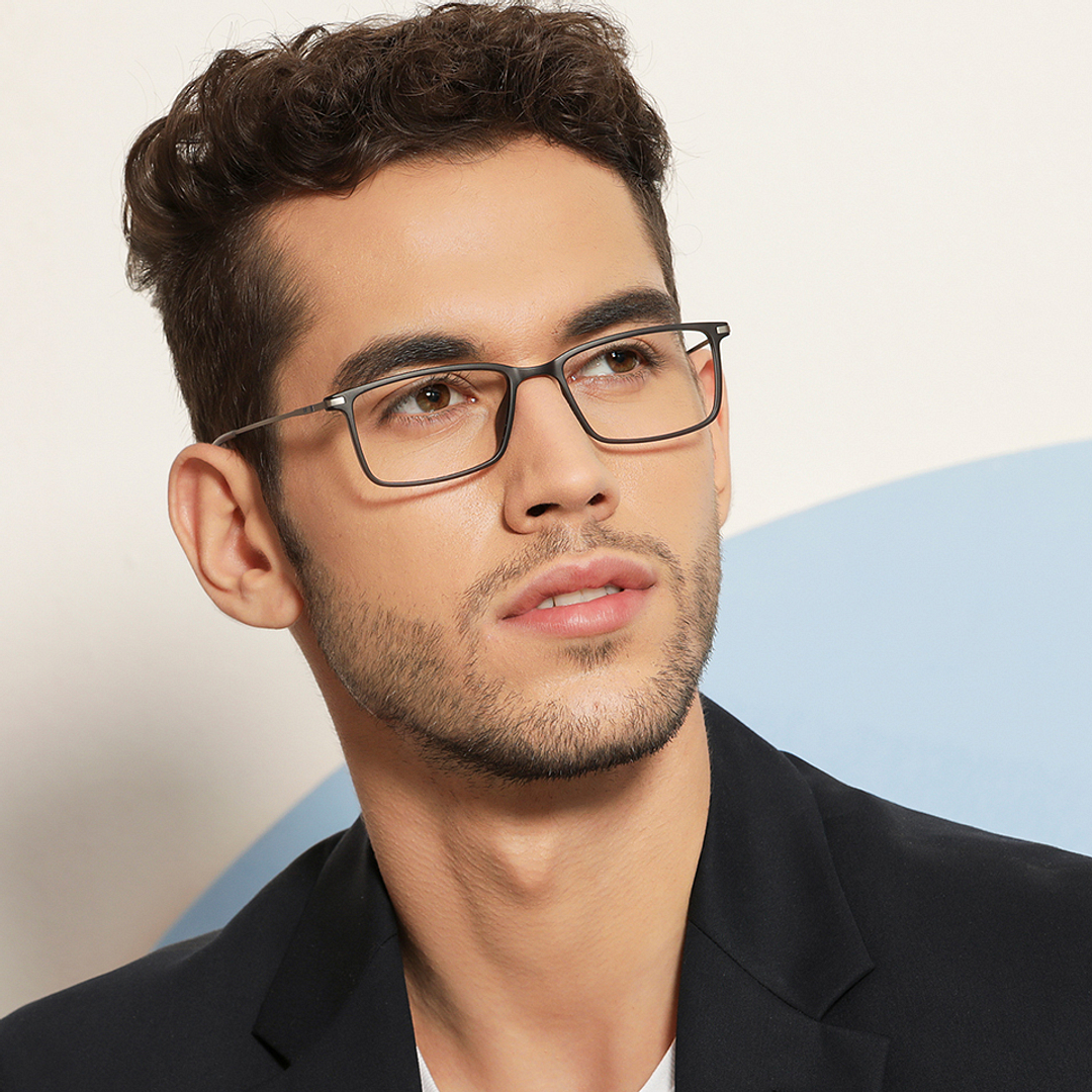 Lenskart Air Online Light Gray Full Rim Rectangle left side