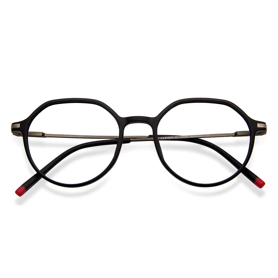 Lenskart Air Black Full Rim Round left side