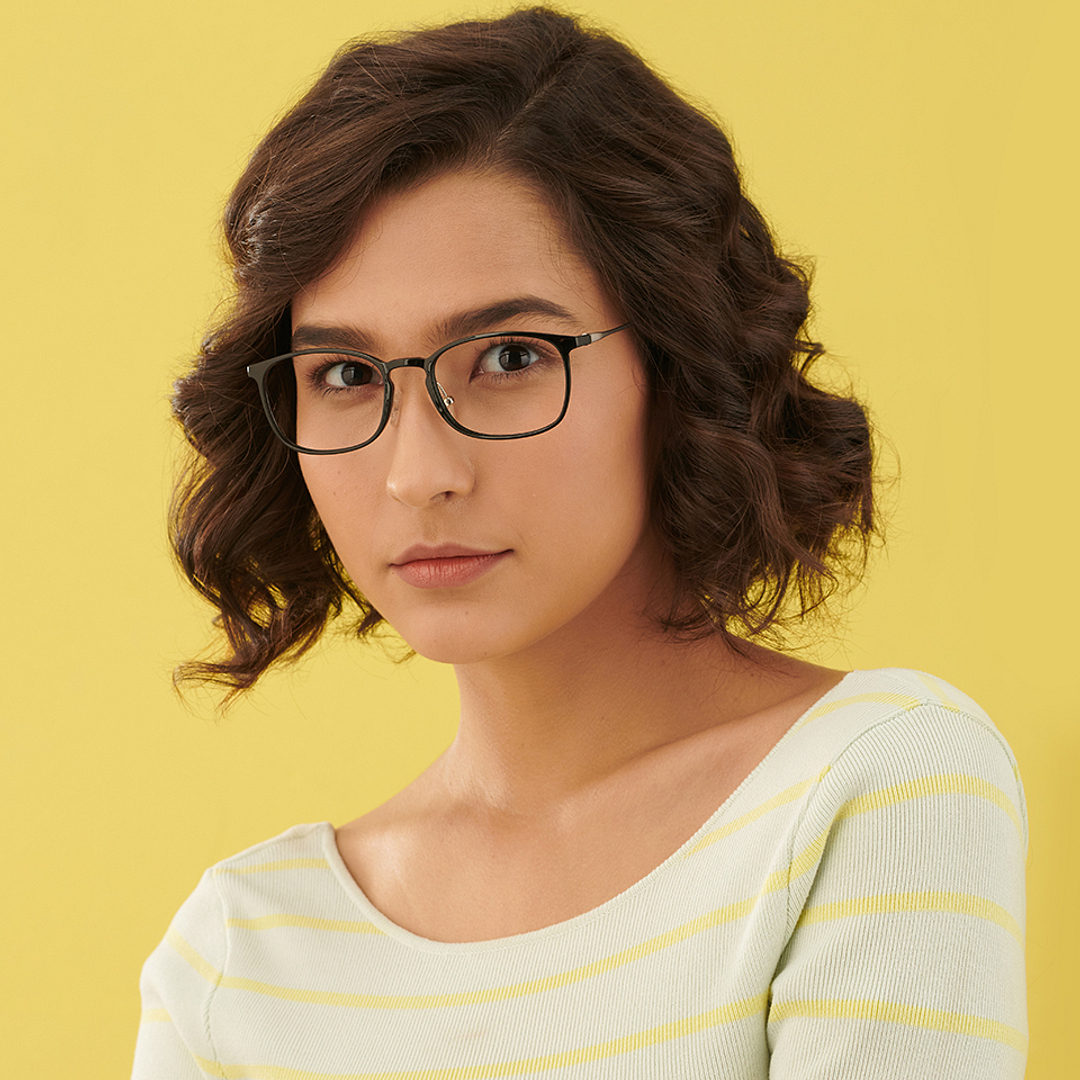 Lenskart Air Online Black Full Rim Square left side