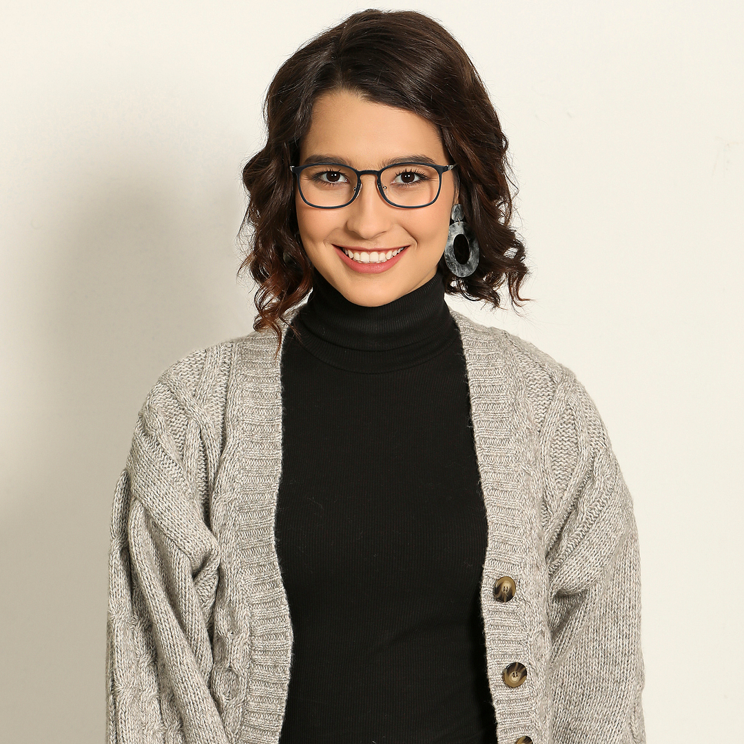 Lenskart Air Online Light Gray Full Rim Square right side