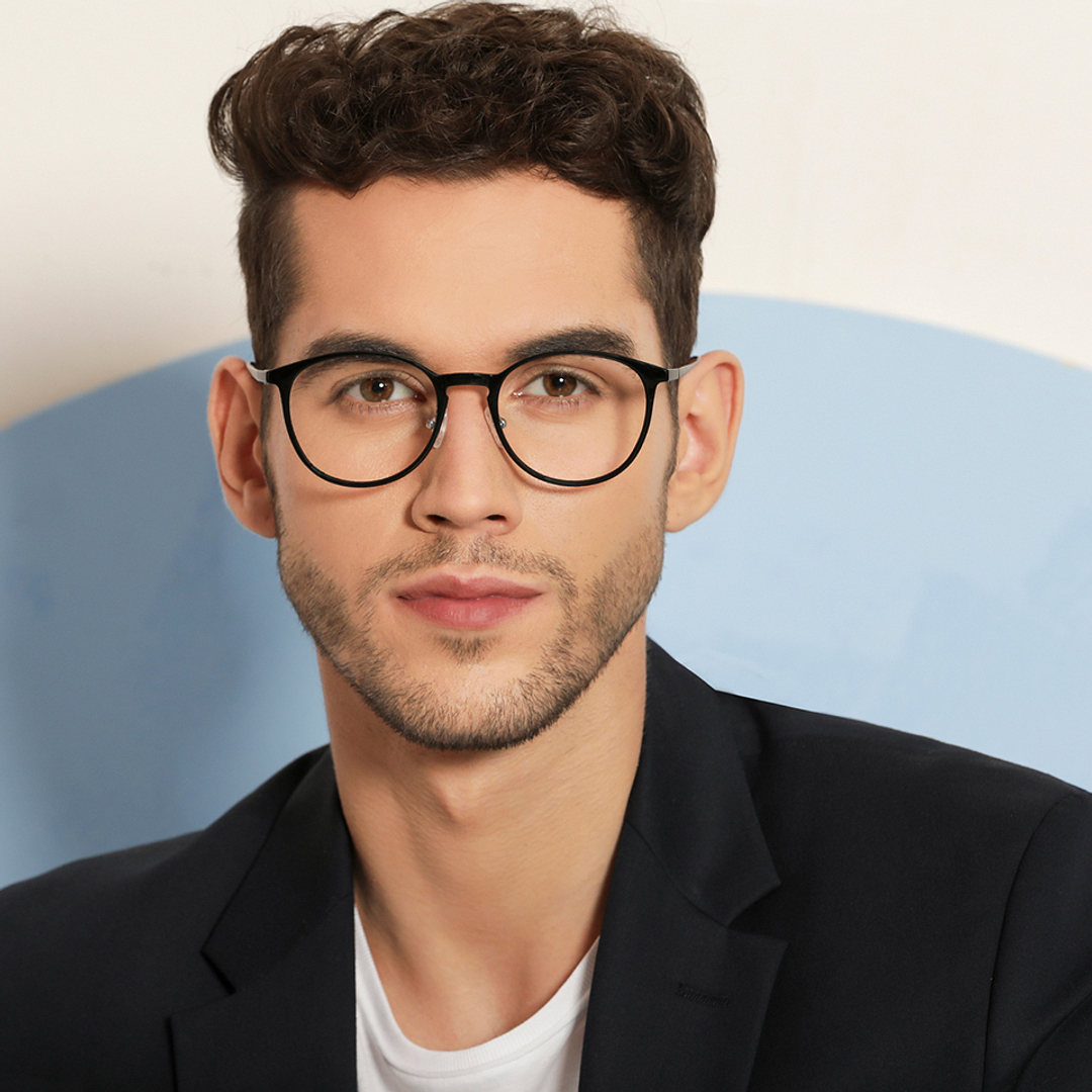 Lenskart Air Online Black Full Rim Round left side