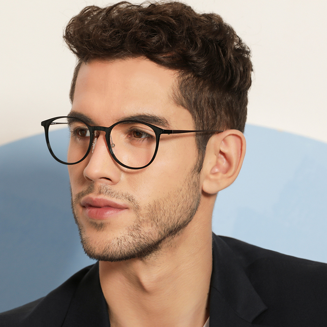 Lenskart Air Online Black Full Rim Round left side