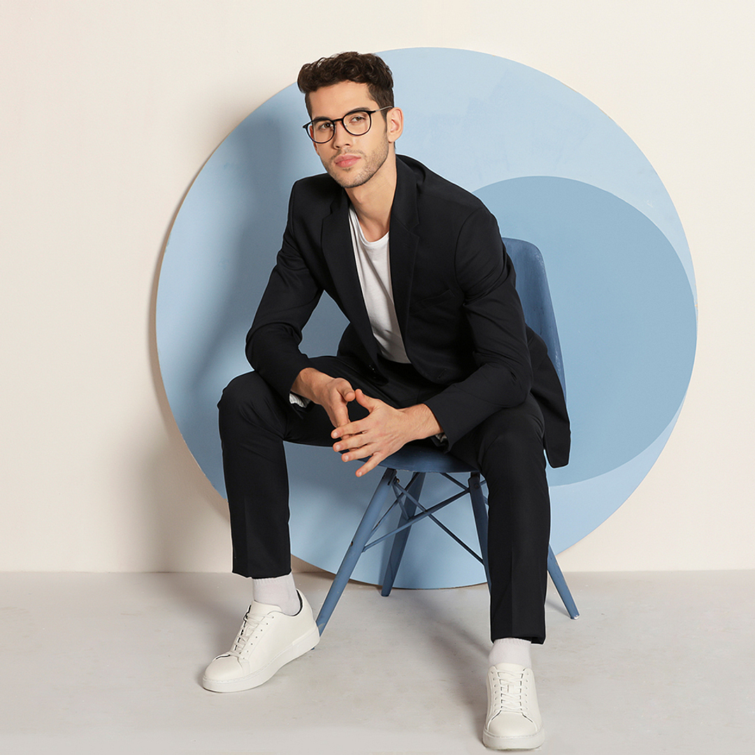 Lenskart Air Online Sky Blue Full Rim Round right side