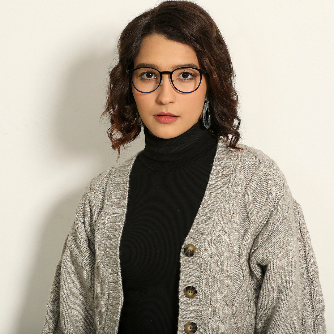 Lenskart Air Online Sky Blue Full Rim Round right side