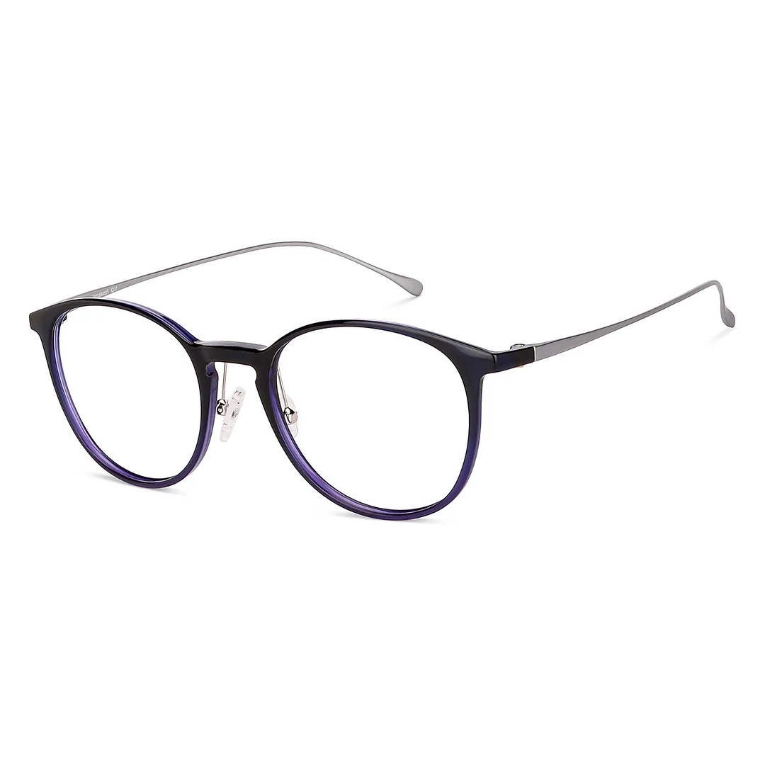 Lenskart Air Online Sky Blue Full Rim Round left side