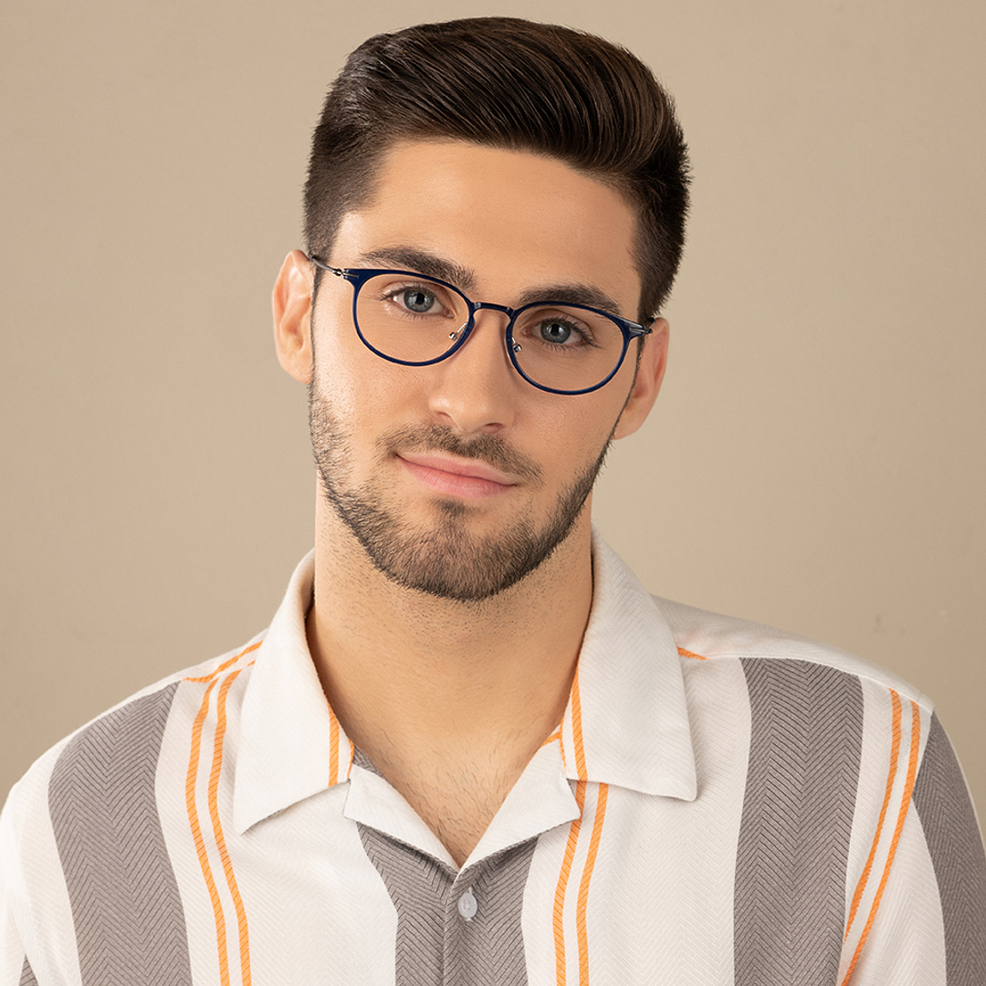 Lenskart Air Online Denim Full Rim Round right side