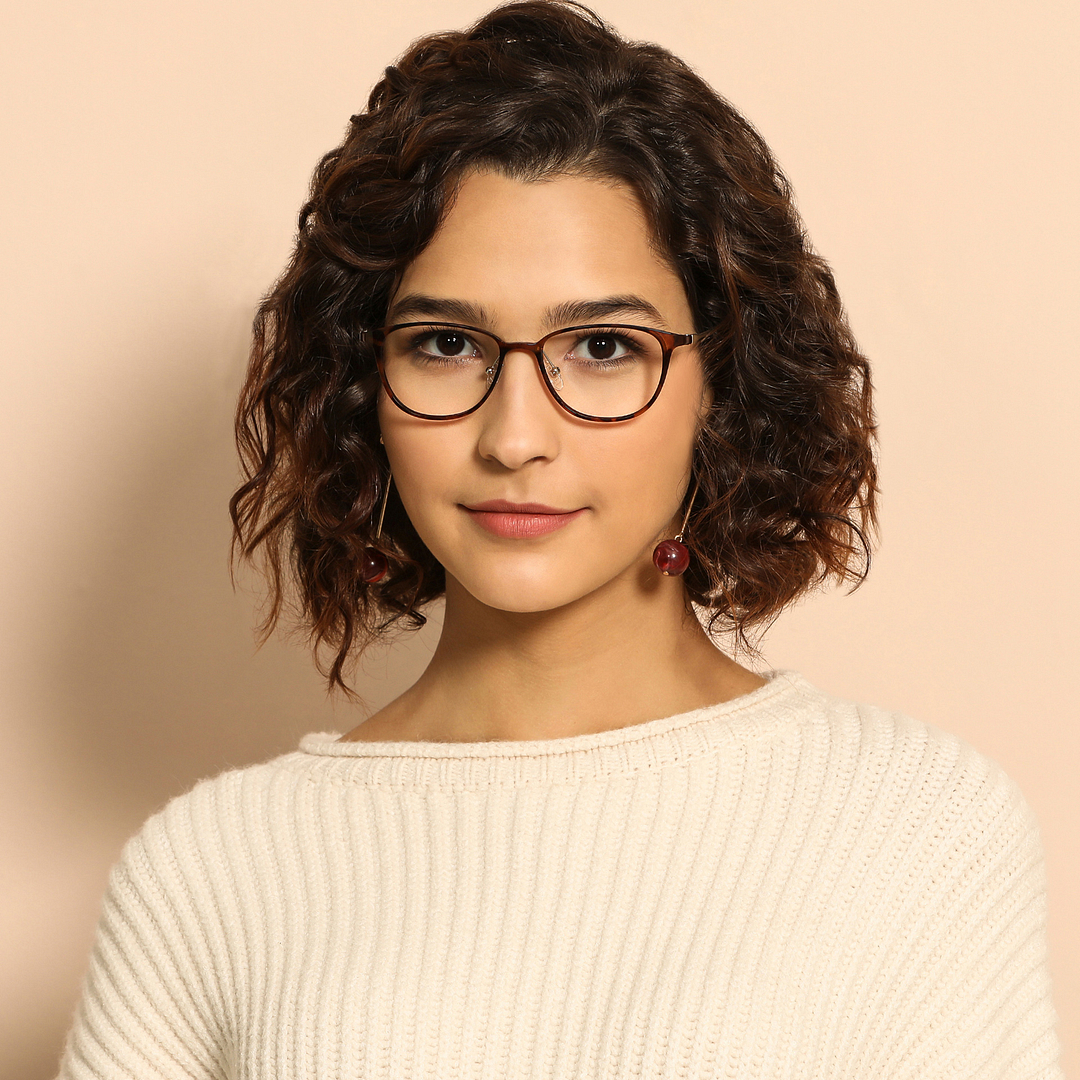 Lenskart Air Online Light Brown Full Rim Square left side