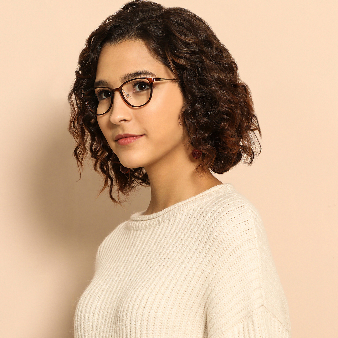 Lenskart Air Online Light Brown Full Rim Square right side