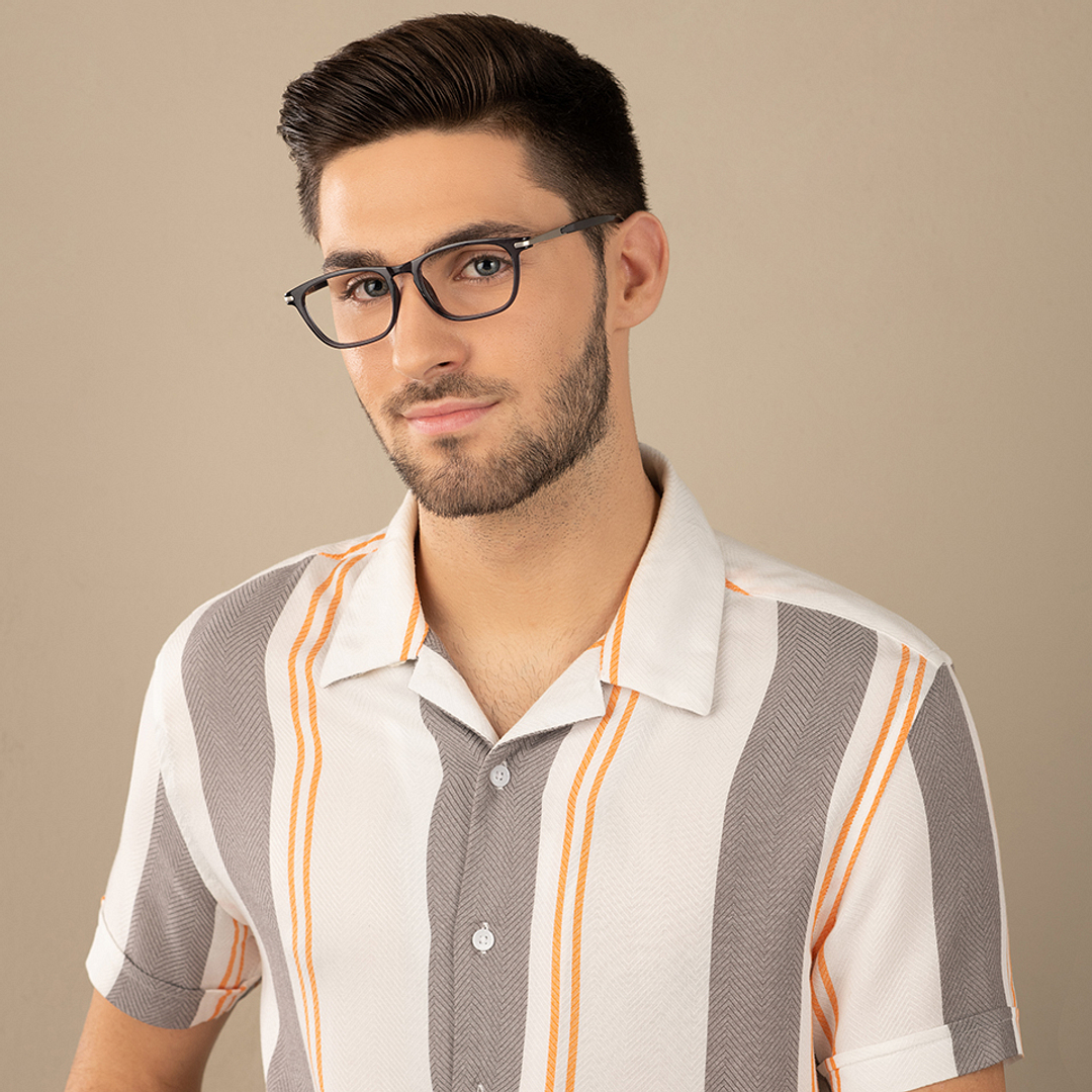 Lenskart Air Online Light Gray Full Rim Rectangle left side