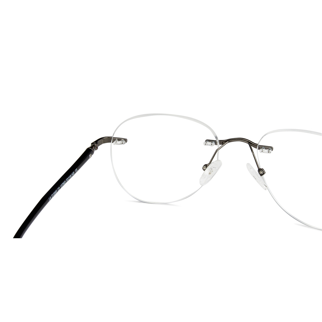 Lenskart Air Online Black Rimless Aviator right side