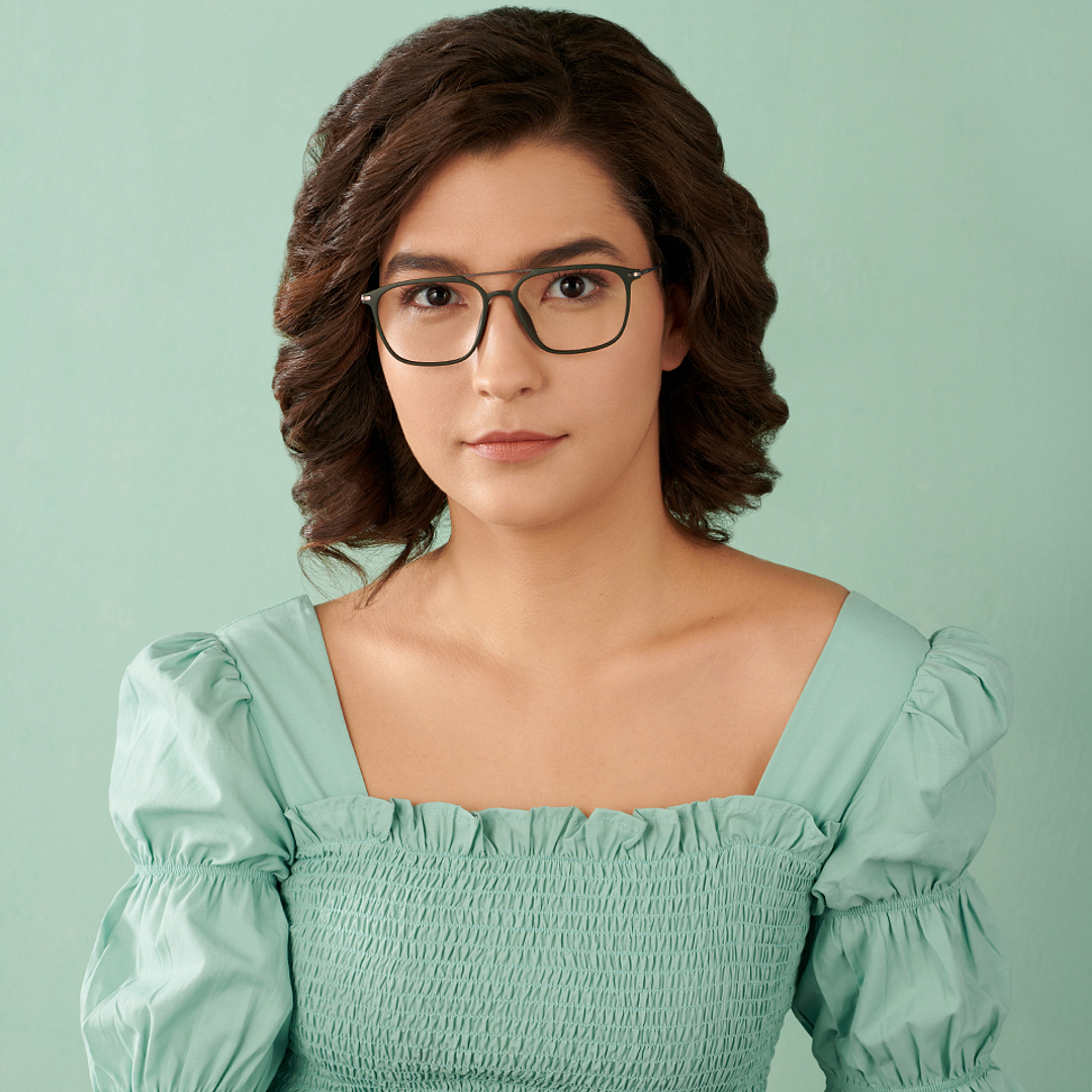 Lenskart Air Online Light Green Full Rim Square right side