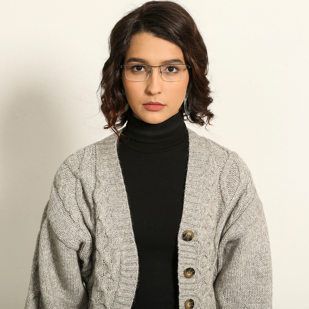 Lenskart Air Online Black Half Rim Rectangle left side