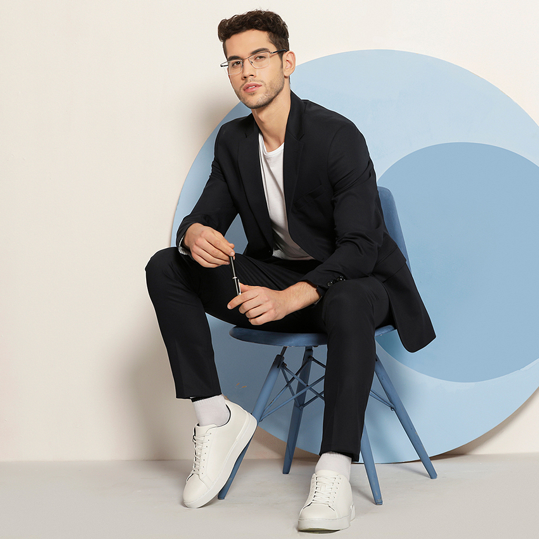 Lenskart Air Online Black Half Rim Rectangle right side