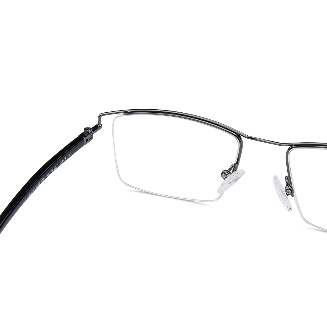 Lenskart Air Online Black Half Rim Rectangle left side