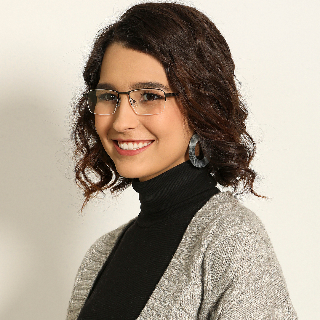 Lenskart Air Online Black Half Rim Rectangle right side