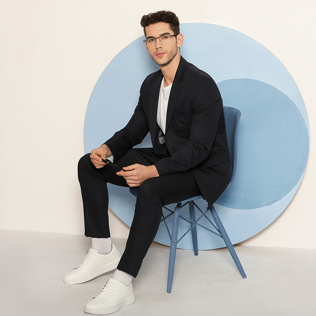 Lenskart Air Online Black Half Rim Rectangle right side