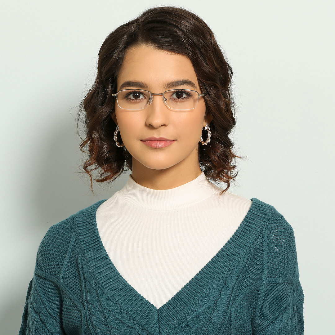 Lenskart Air Online Black Half Rim Rectangle left side